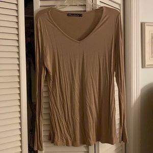 Womens XL long sleeve Beige shirt